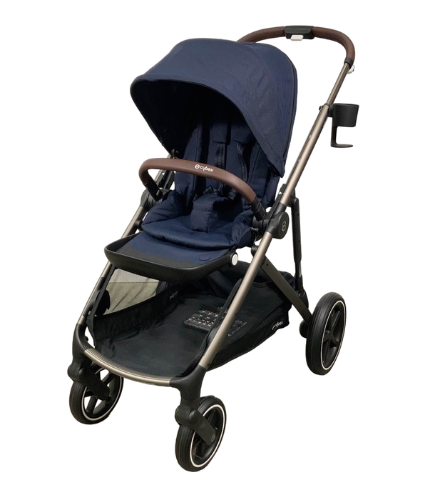 secondhand Cybex Gazelle S Modular Stroller, 2022, Taupe Frame, Navy Blue