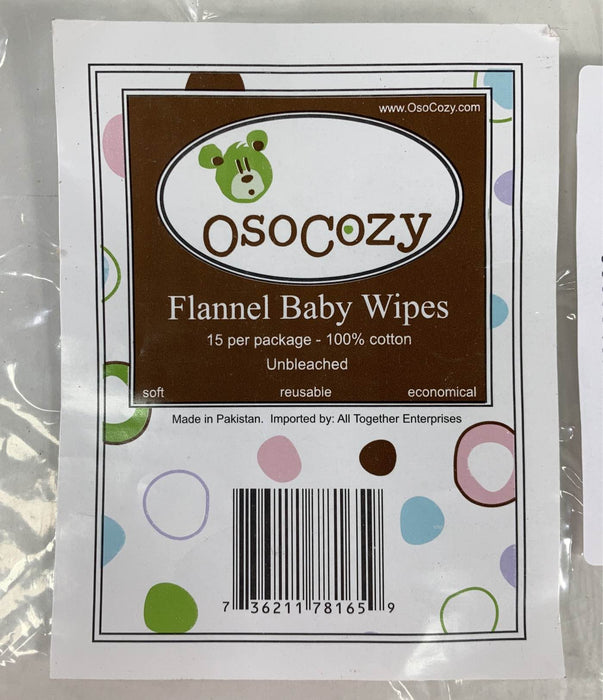 used OsoCozy Flannel Cloth Wipes