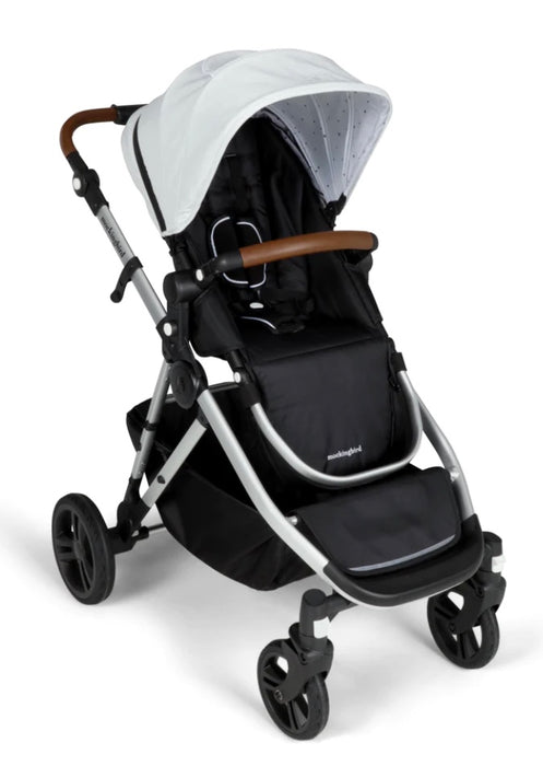 used Mockingbird Single to Double Stroller, 2022, Limited Edition Night Stars, Limited Edition Light Grey