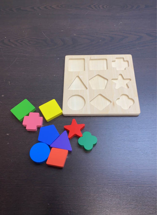 secondhand GUBBRR&MUMU Wooden Colorful Shapes Puzzle