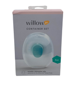 used Willow Go 2-Pack Wearable Breast Pump Clear Containers, 5oz