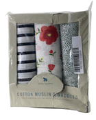 used Little Unicorn Cotton Muslin Swaddles 3-Pack, Summer Poppy