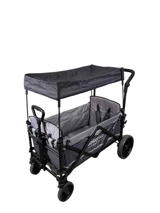 secondhand Wonderfold X2 Push + Pull Double Stroller Wagon, Stone Gray, 2022