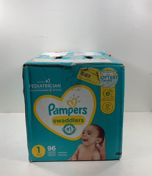 used Pampers Swaddlers Diapers, Size 1