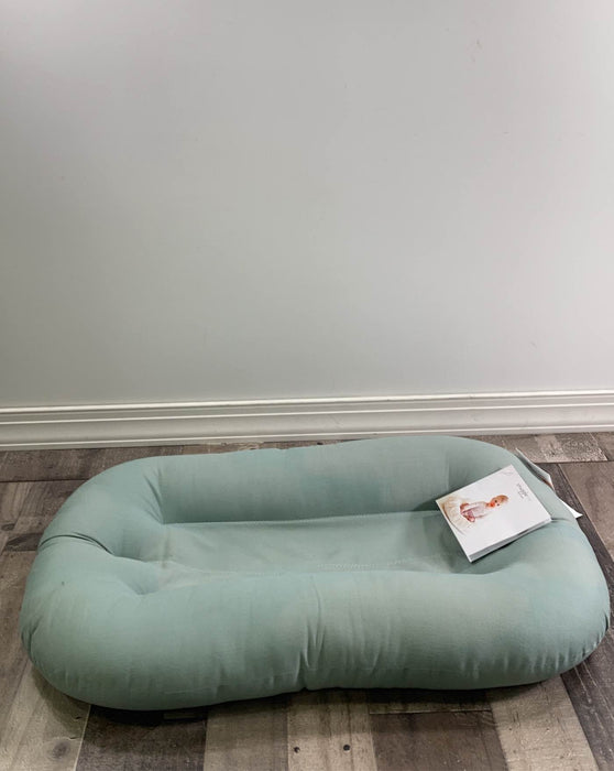 used Snuggle Me Organic Sensory Infant Lounger, Slate