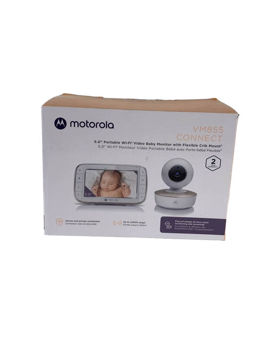 used Motorola MBP855CONNECT Portable 5-Inch Color Screen Video Baby Monitor with Wi-Fi and One Camera