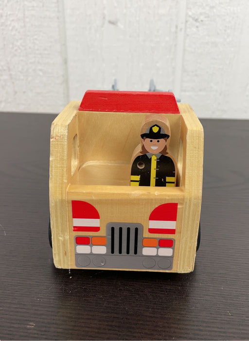 secondhand Melissa & Doug Wooden Fire Truck