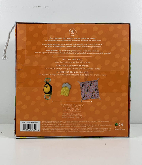 secondhand Manhattan Toy Fruity Paws Teether Mitt & Blankie Gift Set