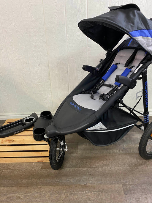 secondhand Schwinn Free Wheeler Double Jogging Stroller