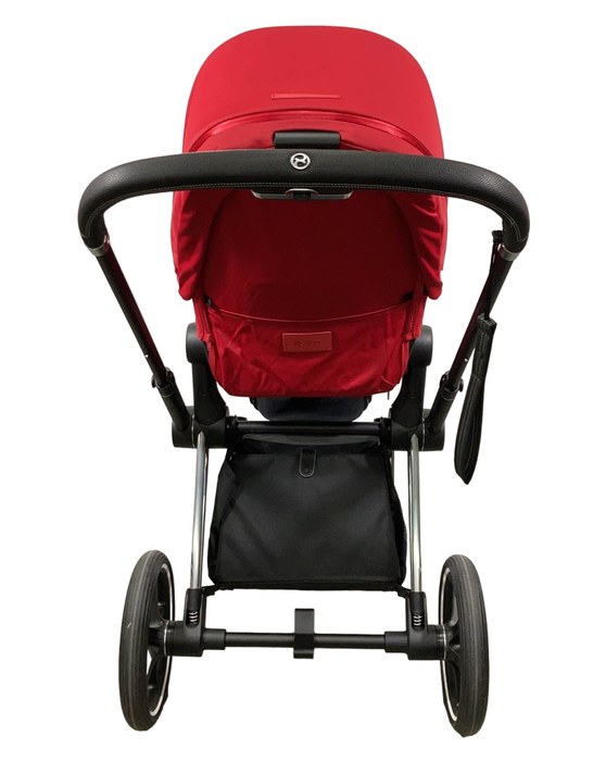 Cybex PRIAM Stroller, Chrome With Black Details, True Red, 2019