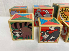 secondhand Melissa & Doug Wooden Nesting Blocks, Animals