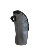 secondhand Skip Hop Grab And Go Double Bottle Bag, Grey Melange & black