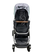 secondhand Mockingbird Single to Double Stroller, 2023, Silver with Penny Leather, Watercolor Drops, Sage