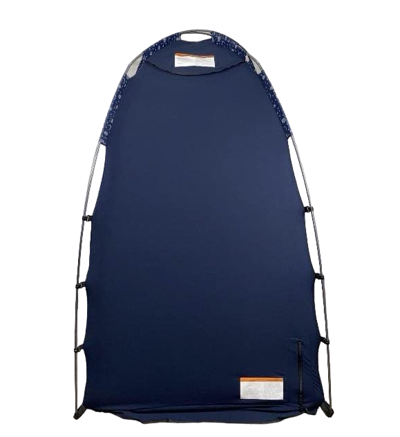 secondhand SlumberPod 3.0 Sleep Canopy with Fan, Navy with Night Sky Accents