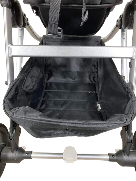 Mockingbird Single to Double Stroller, 2023, Silver with Black Leather, Windowpane, Black