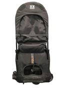 used MiniMeis Shoulder Carrier With Backpack And Sunshade, Black Grey