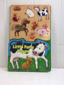 used Little Farm Puppy Wooden Peg Puzzle And Book