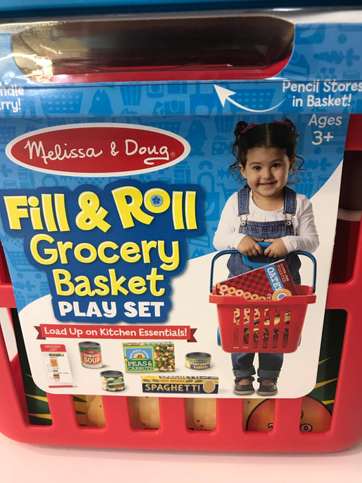 Melissa & Doug Fill And Roll Grocery Basket Set