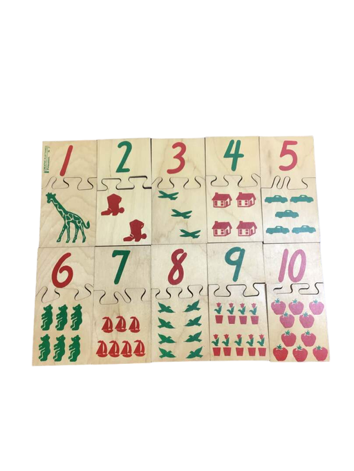 used Creative Playthings Wooden Counting Puzzle