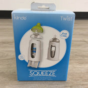 used Kiinde Twist Squeeze Natural Baby Breast Milk Feeding Bottle with Nipples and Case