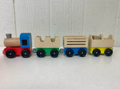 secondhand Melissa & Doug Wooden Farm Train Set