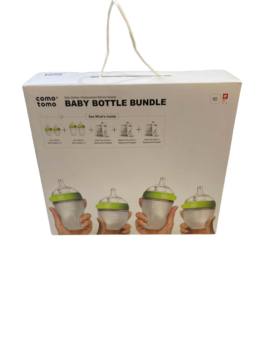 used Comotomo Baby Bottle Bundle Gift Set, Green