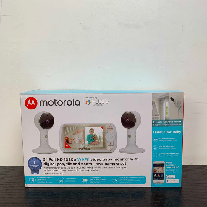 used Motorola 5" Video Baby Monitor with 2 Camera Powered by Hubble