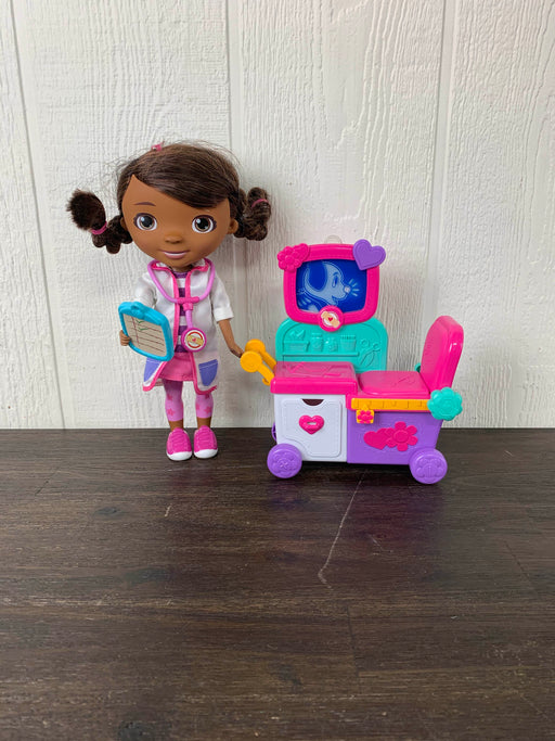 used Disney Doc McStuffins Magic Talking Doll & Care Cart