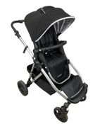 used Mockingbird Single to Double Stroller, 2023, Silver with Black Leather, Watercolor Drops, Black