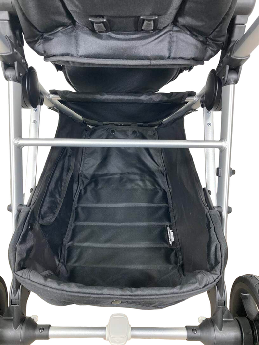 used Mockingbird Single Stroller, 2023, Bloom, Watercolor Drops, Silver With Black Leather