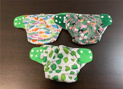 used BUNDLE KaWaii Baby One Size Pocket Cloth Diapers