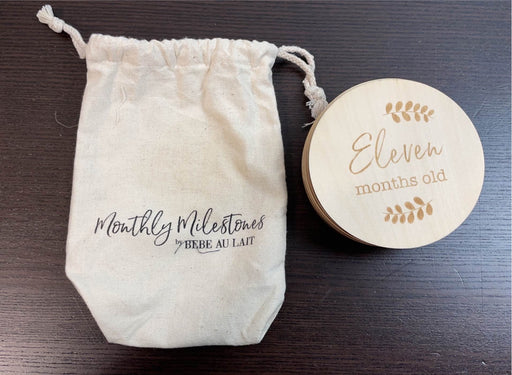 used Bebe Au Lait Monthly Milestones Wooden Discs