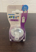 used Philips Avent Natural Baby Bottle Nipples, 2-Pack, Medium 3m+