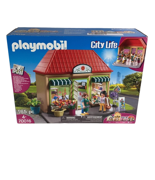 used Playmobil Flower Shop Playset 70016