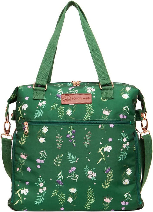 used Sarah Wells Lizzy Breast Pump Bag, Olive Floral