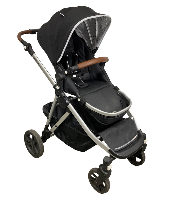 used Mockingbird Single to Double Stroller, 2022, Silver with Penny Leather, Watercolor Drops, Black