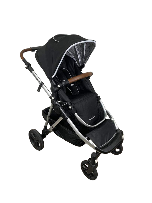 used Mockingbird Single to Double Stroller, 2023, Silver with Penny Leather, Watercolor Drops, Black