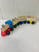 used Melissa & Doug Wooden Farm Train Set