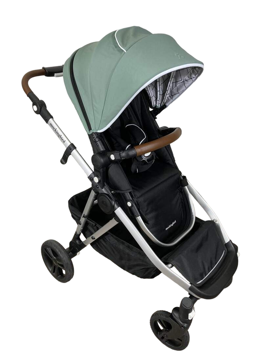 used Mockingbird Single to Double Stroller, 2022, Silver with Penny Leather, Sage