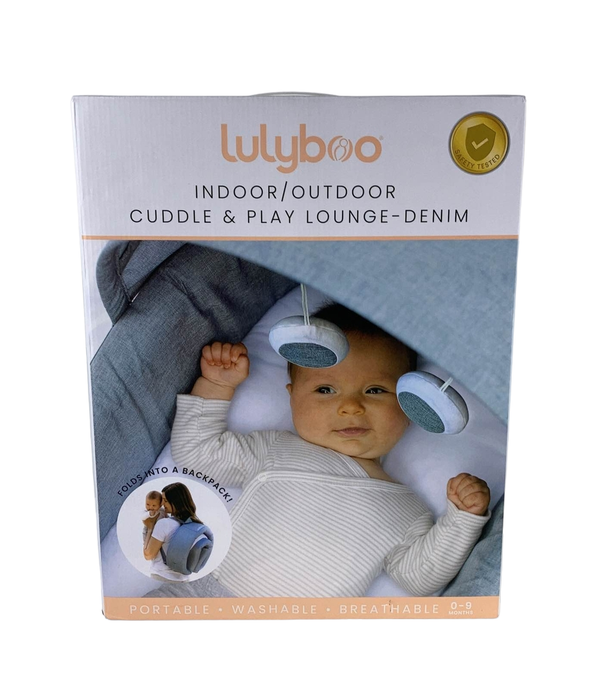 used Lulyboo Cuddle & Play Lounge, Denim