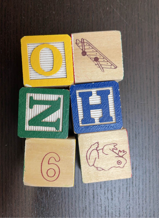 secondhand Melissa & Doug Wooden ABC-123 Blocks