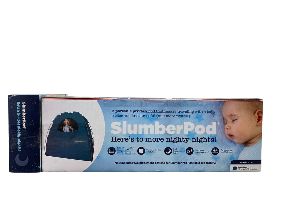 used SlumberPod 3.0 Sleep Canopy with Fan, Teal