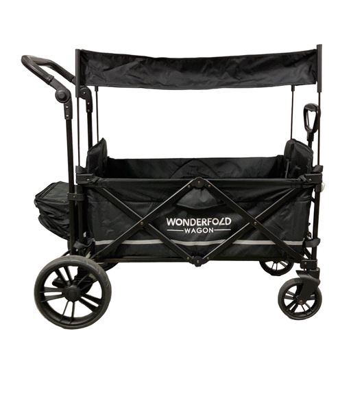 secondhand Wonderfold X2 Push + Pull Double Stroller Wagon, 2022, Stealth Black