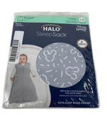 used Halo Cotton Sleepsack, L, Confetti Mickey Gray