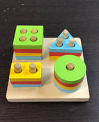 used Wood City Montessori Sorting & Stacking Toy