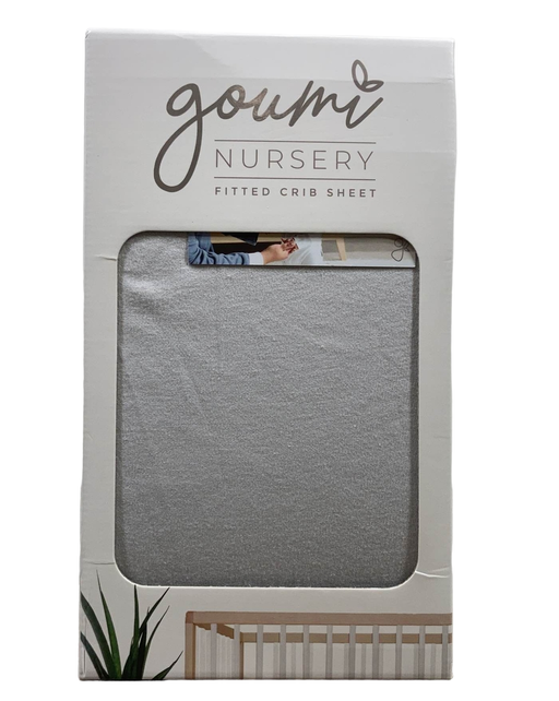 used Goumikids Fitted Crib Sheet, Storm Grey