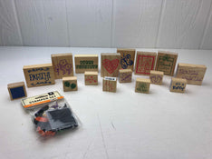 used BUNDLE Rubber Stamps