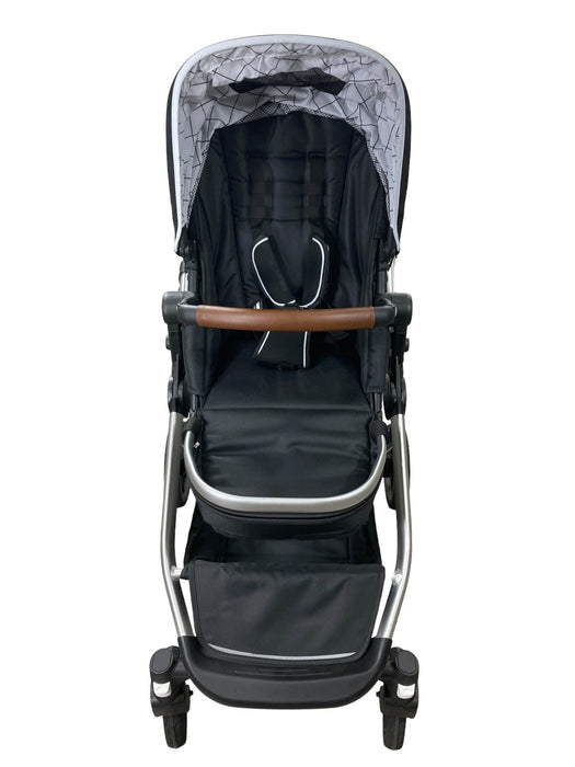 secondhand Mockingbird Single to Double Stroller, Silver with Penny Leather, Black , Windowpane, 2022