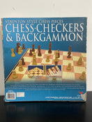 secondhand Cardinal Staunton Style Pieces Checkers Backgammon