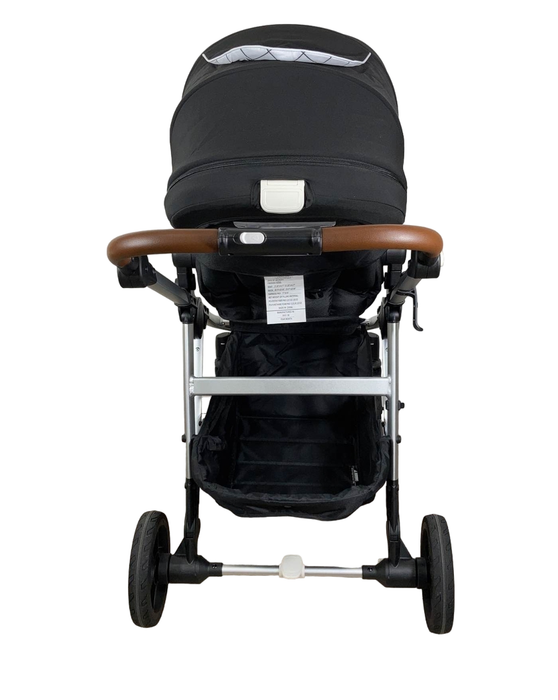 Mockingbird Single to Double Stroller, 2023, Silver with Penny Leather, Windowpane, Black